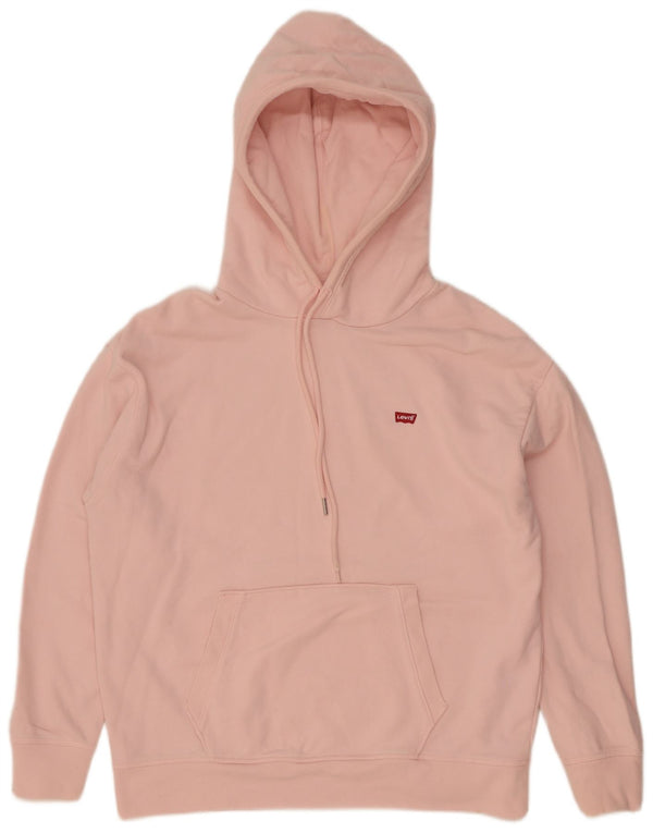 Levi's Damen Kapuzenpullover UK 16 Large Rosa Baumwolle