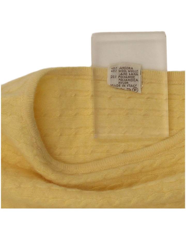 Andre Maurice Damen Pullover mit Fledermausärmeln und U-Boot-Ausschnitt, Gr. 14, Mittelgelb