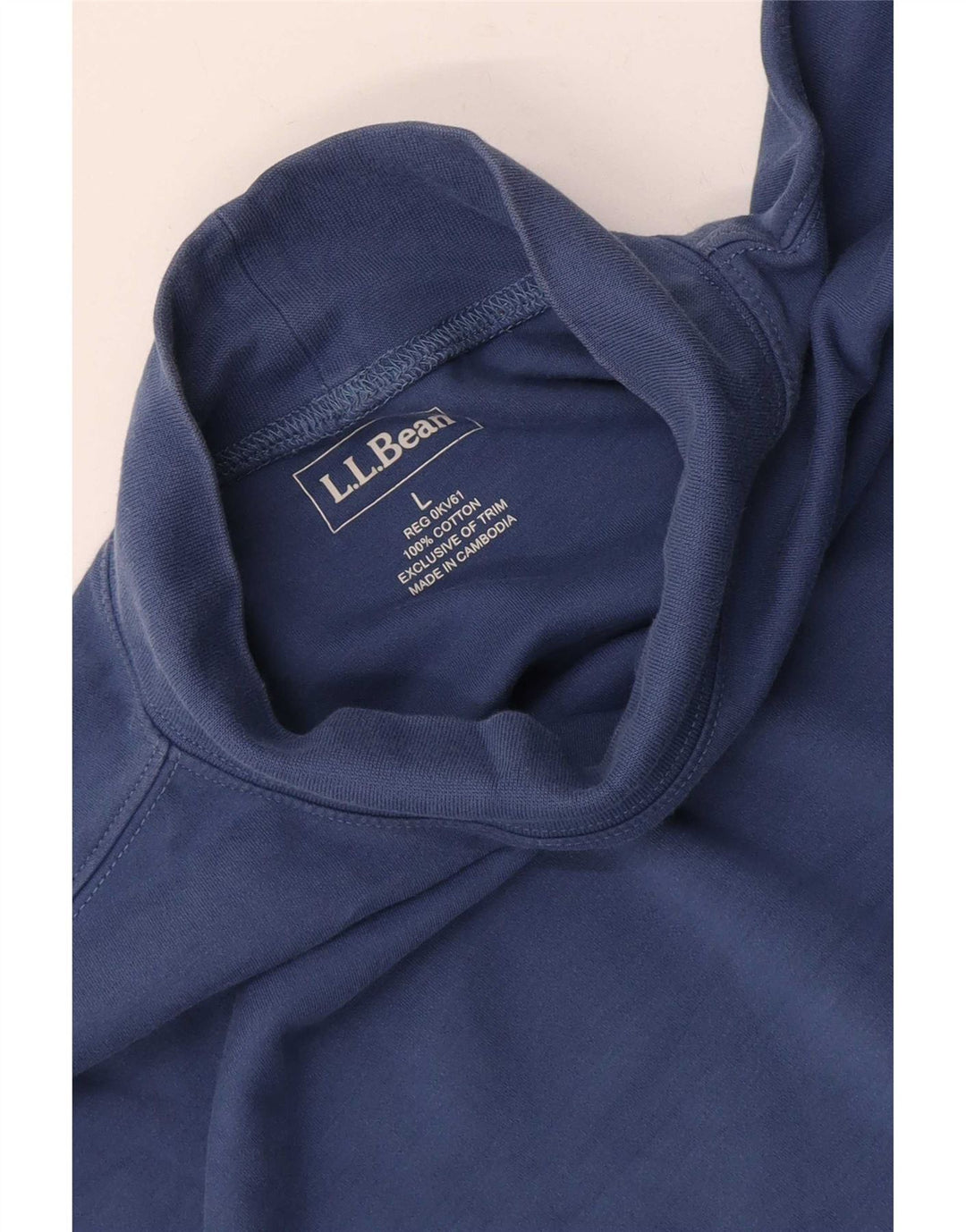 L.L.Bean Herren-Top, langärmelig, groß, marineblau, Baumwolle