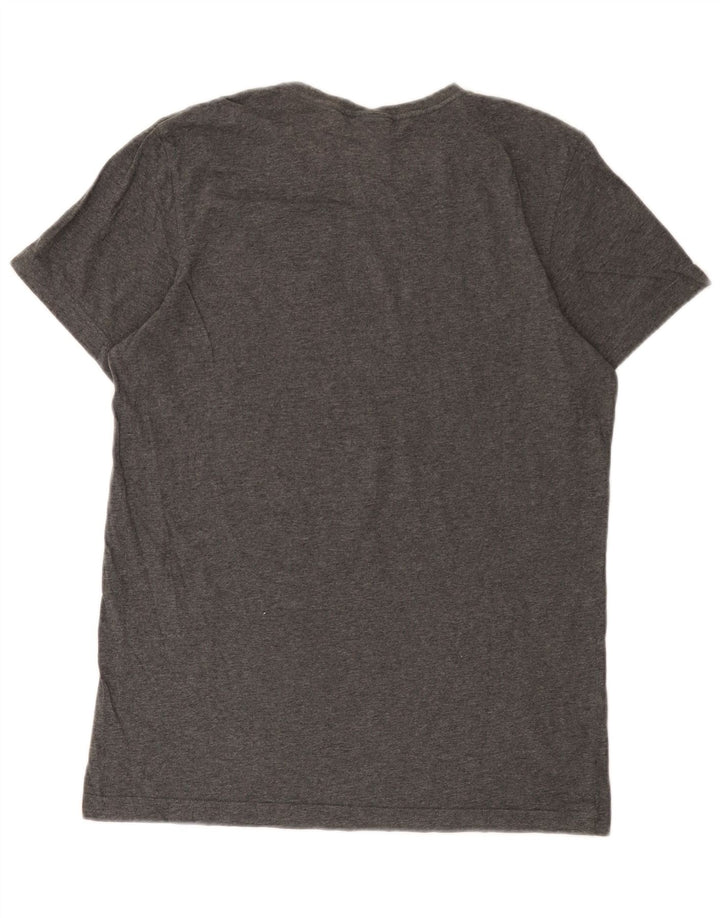 Adidas Herren Grafik-T-Shirt aus mittelgrauer Baumwolle