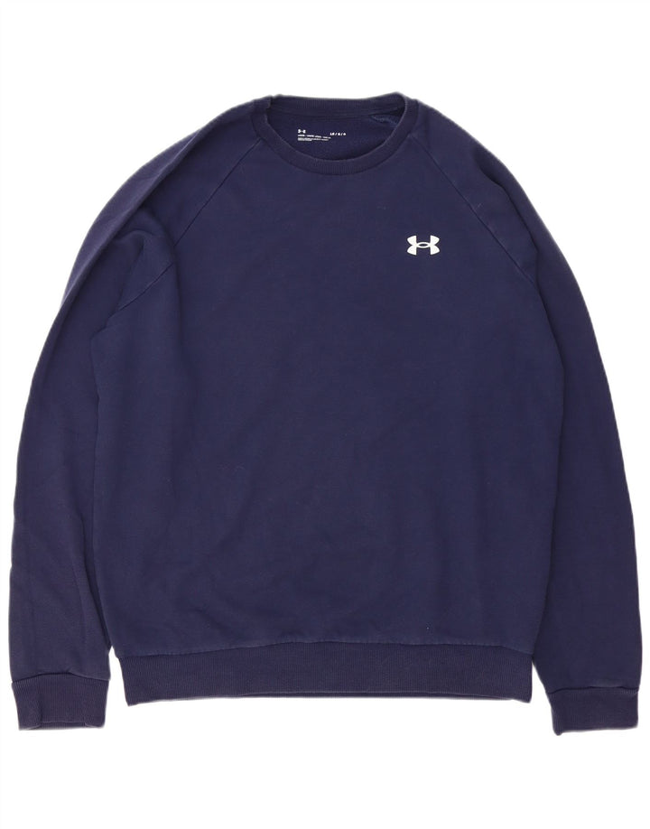 Under Armour Herren-Sweatshirt-Pullover, große marineblaue Baumwolle