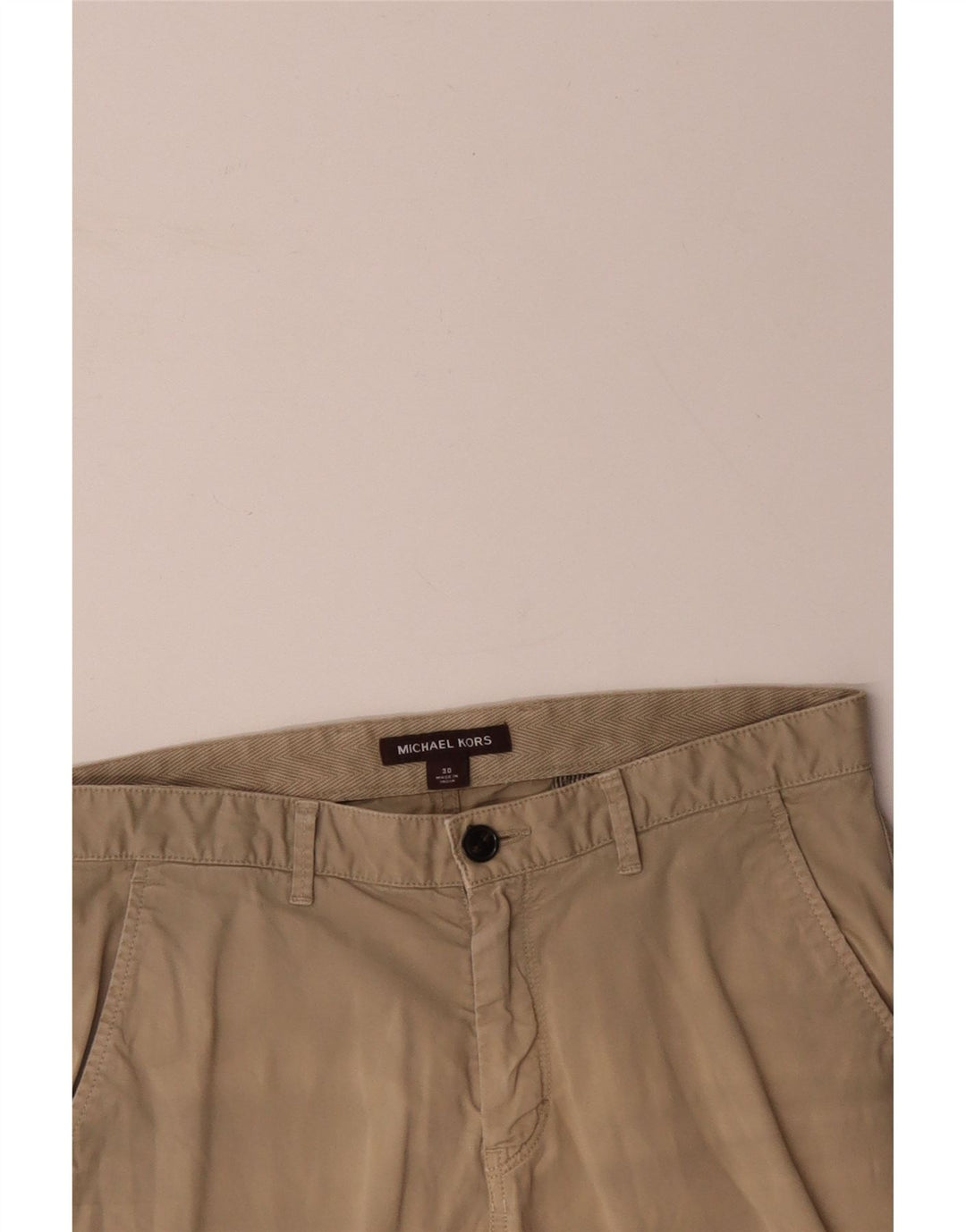 MICHAEL KORS Herren Chinoshorts W30 Mittelbeige Baumwolle