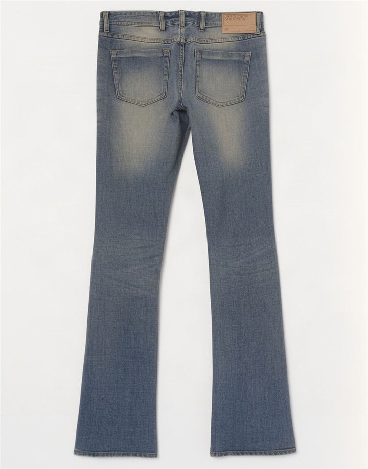 Benetton Damen Bootcut Jeans W32 L32 Blau