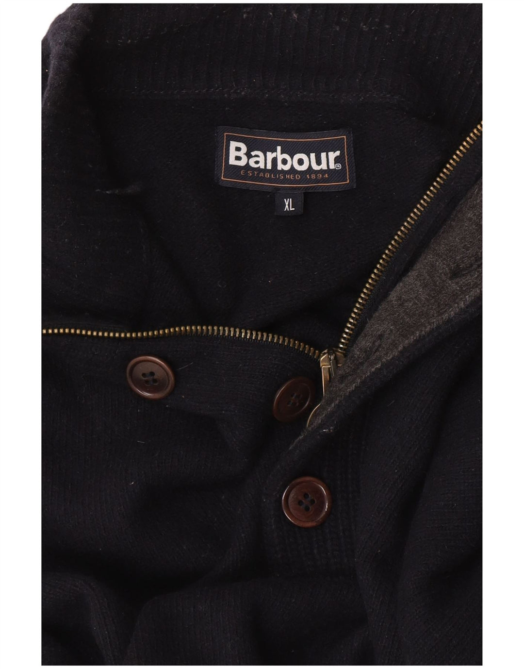 Barbour Herren-Pullover mit Reißverschluss, XL, Marineblau