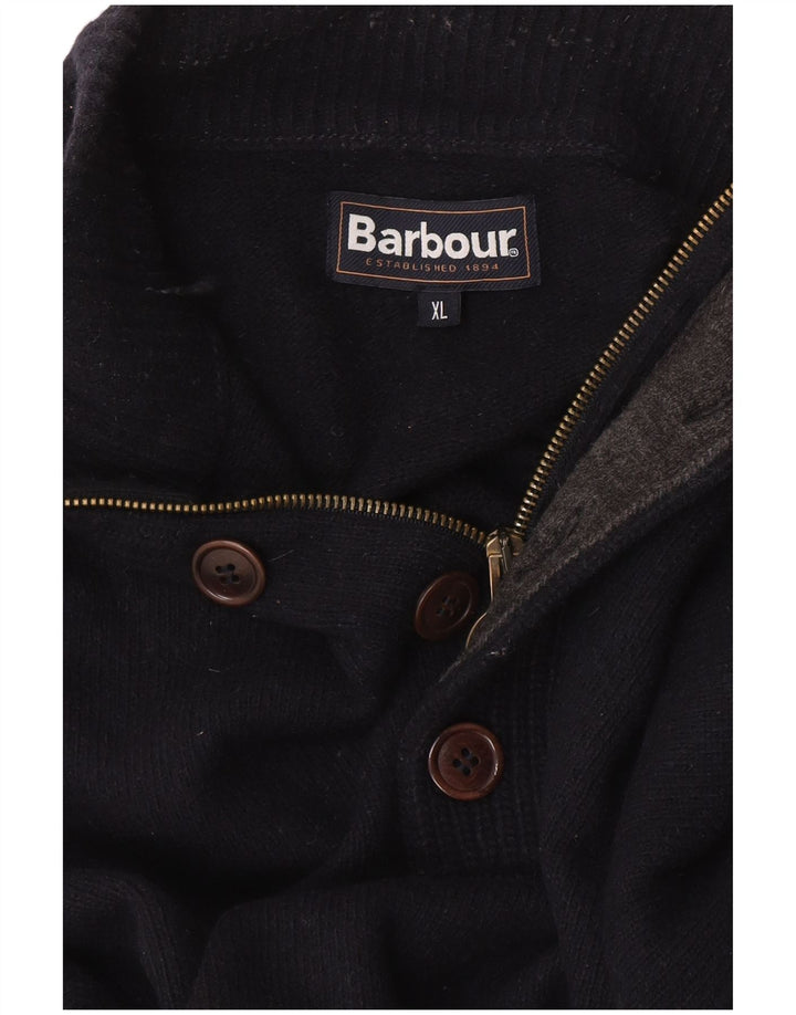 Barbour Herren-Pullover mit Reißverschluss, XL, Marineblau