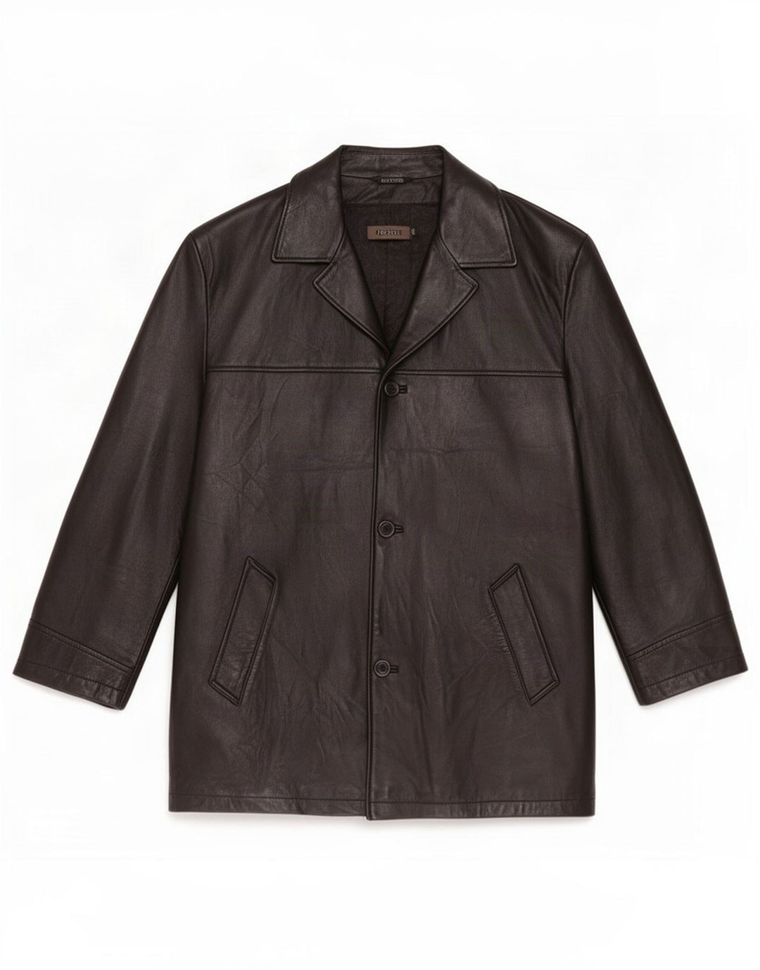 Private Herren Ledermantel IT 52 XL Schwarz