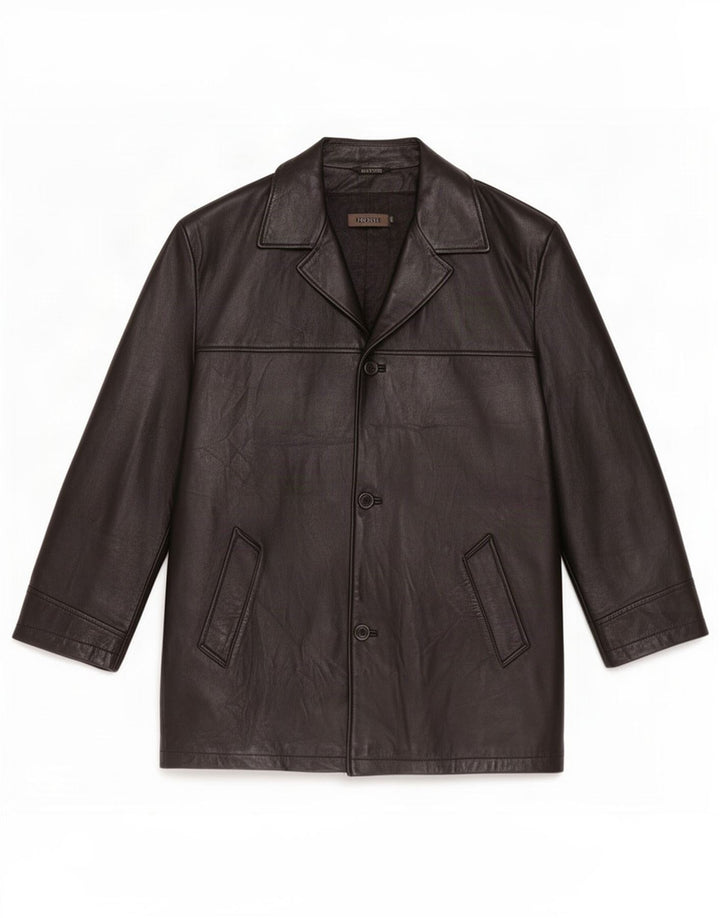 Private Herren Ledermantel IT 52 XL Schwarz