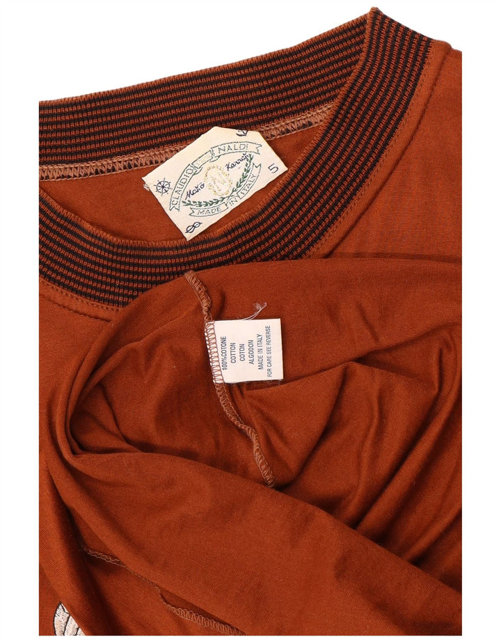Vintage Herren T-Shirt mit Grafik, mittelbraun
