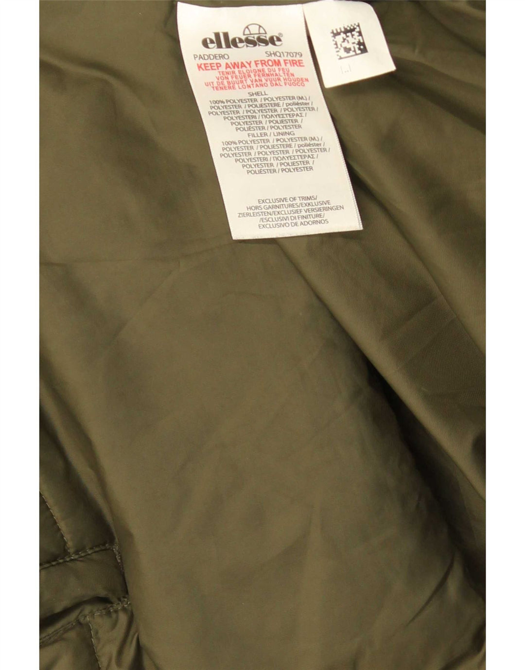 Ellesse Herren-Jacke mit Kapuze, gepolstert, UK 38, mittelgrün, Polyester