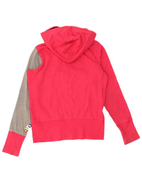 Nike Mädchen-Kapuzenpullover mit grafischem Reißverschluss, 12–13 Jahre, groß, rosa, Farbblock