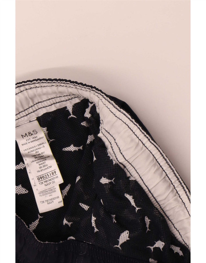 Marks & Spencer Herren-Badeshorts, Größe S, Marineblau, Polyester
