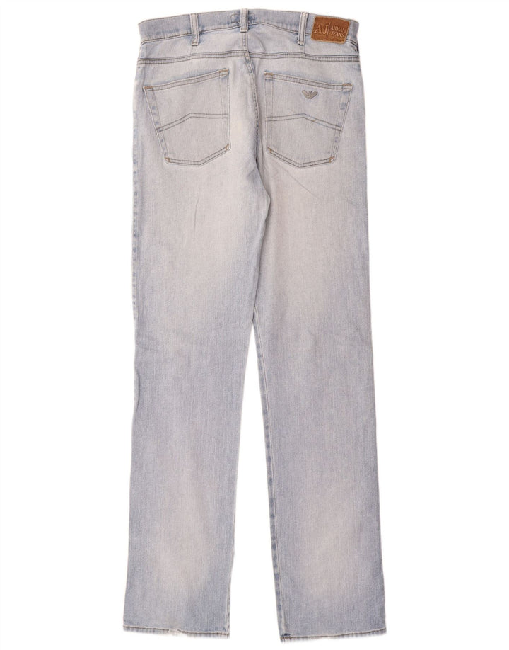 Armani Damen Straight Jeans W34 L35 Blau