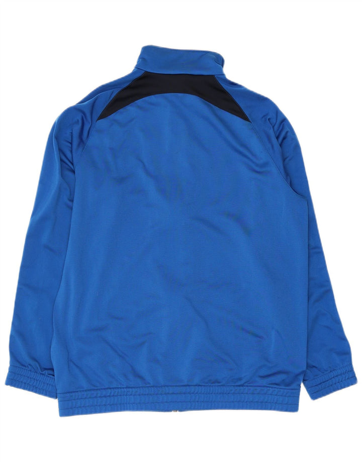 Adidas Jungen-Trainingsanzug-Top-Jacke, 15–16 Jahre, blaues Colourblock-Polyester
