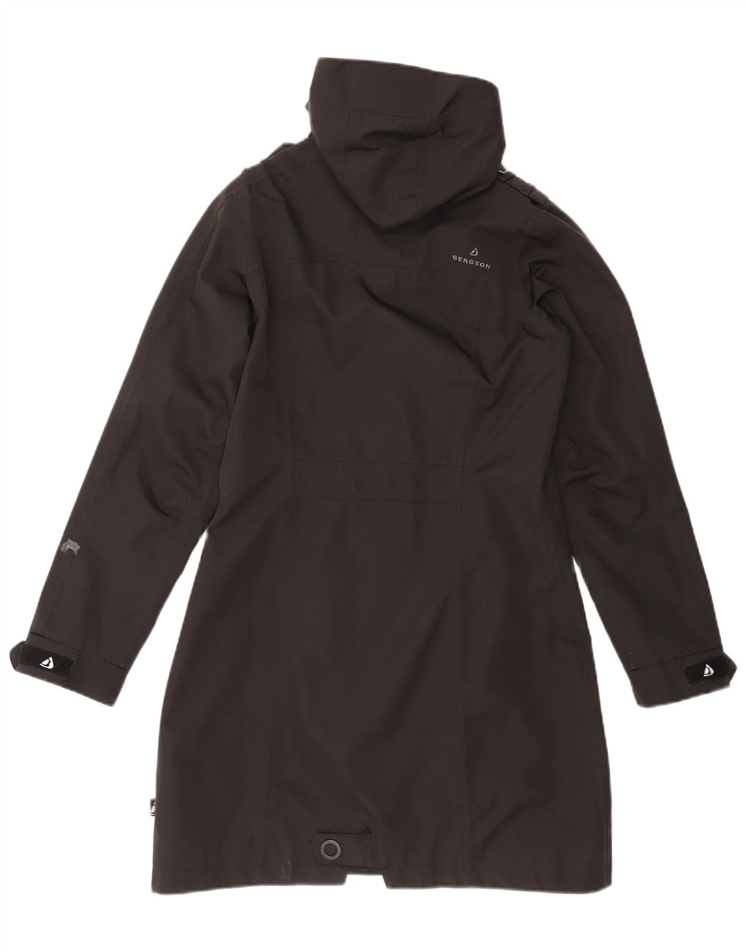 Bergson Damen-Windbreaker-Mantel mit Kapuze, UK 10, Größe S, Schwarz, Polyester