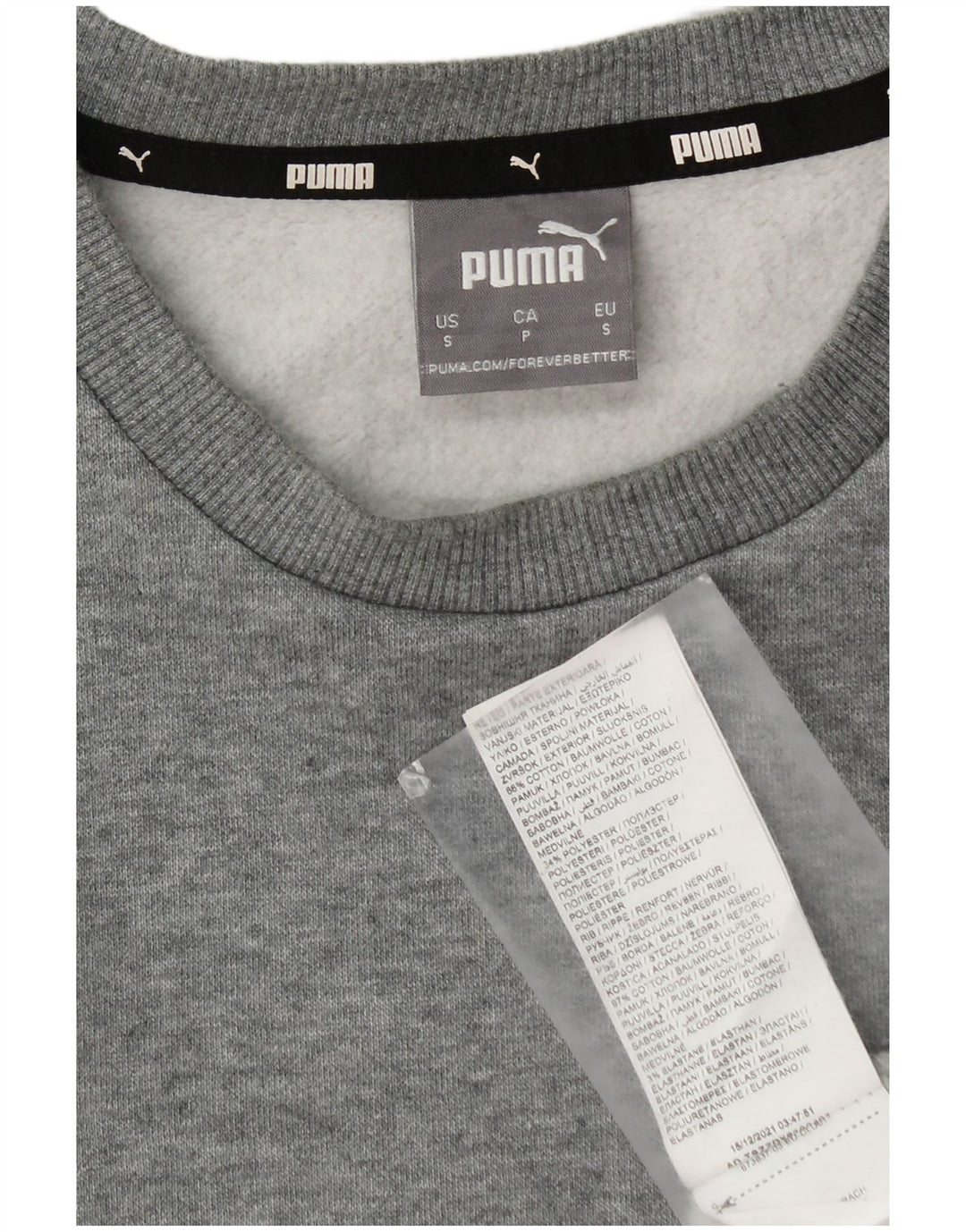 Puma Herren Sweatshirt Pullover Small Grau Baumwolle