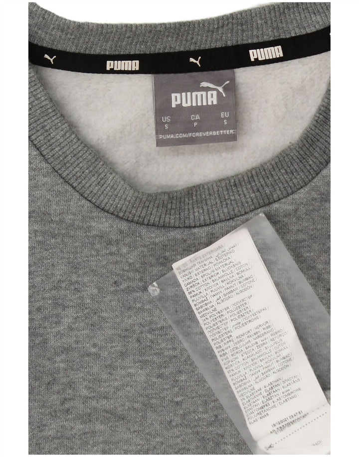 Puma Herren Sweatshirt Pullover Small Grau Baumwolle
