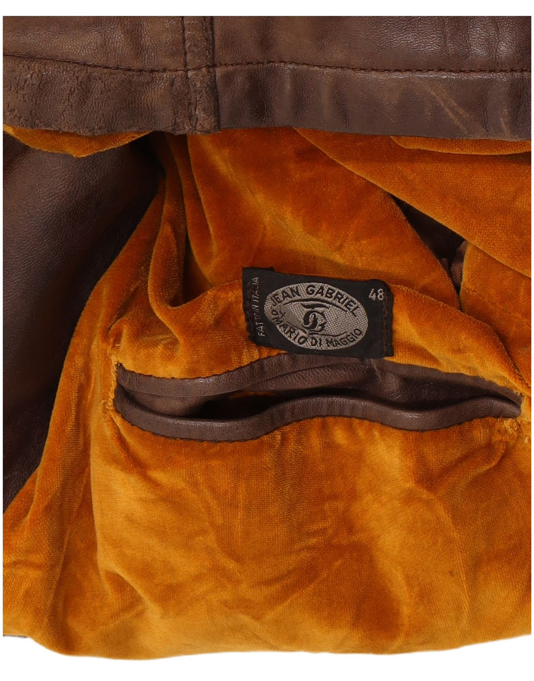 Jean Gabriel Damen Militärlederjacke IT 48 XL Braun