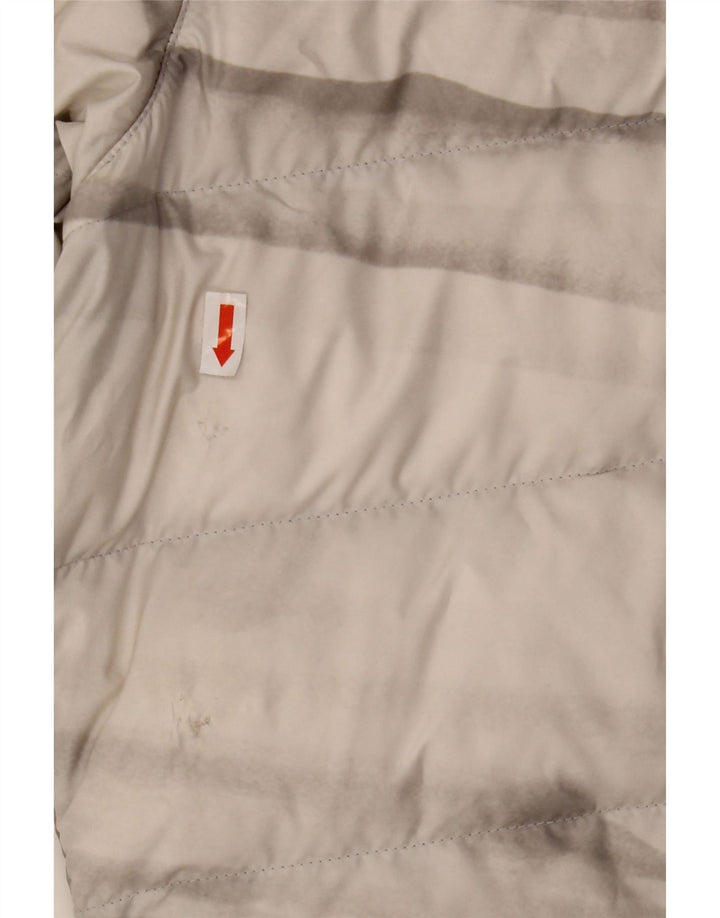 Jack Wolfskin Wattierte Damenjacke mit Kapuze, UK 18, XL, graues Batik-Polyester