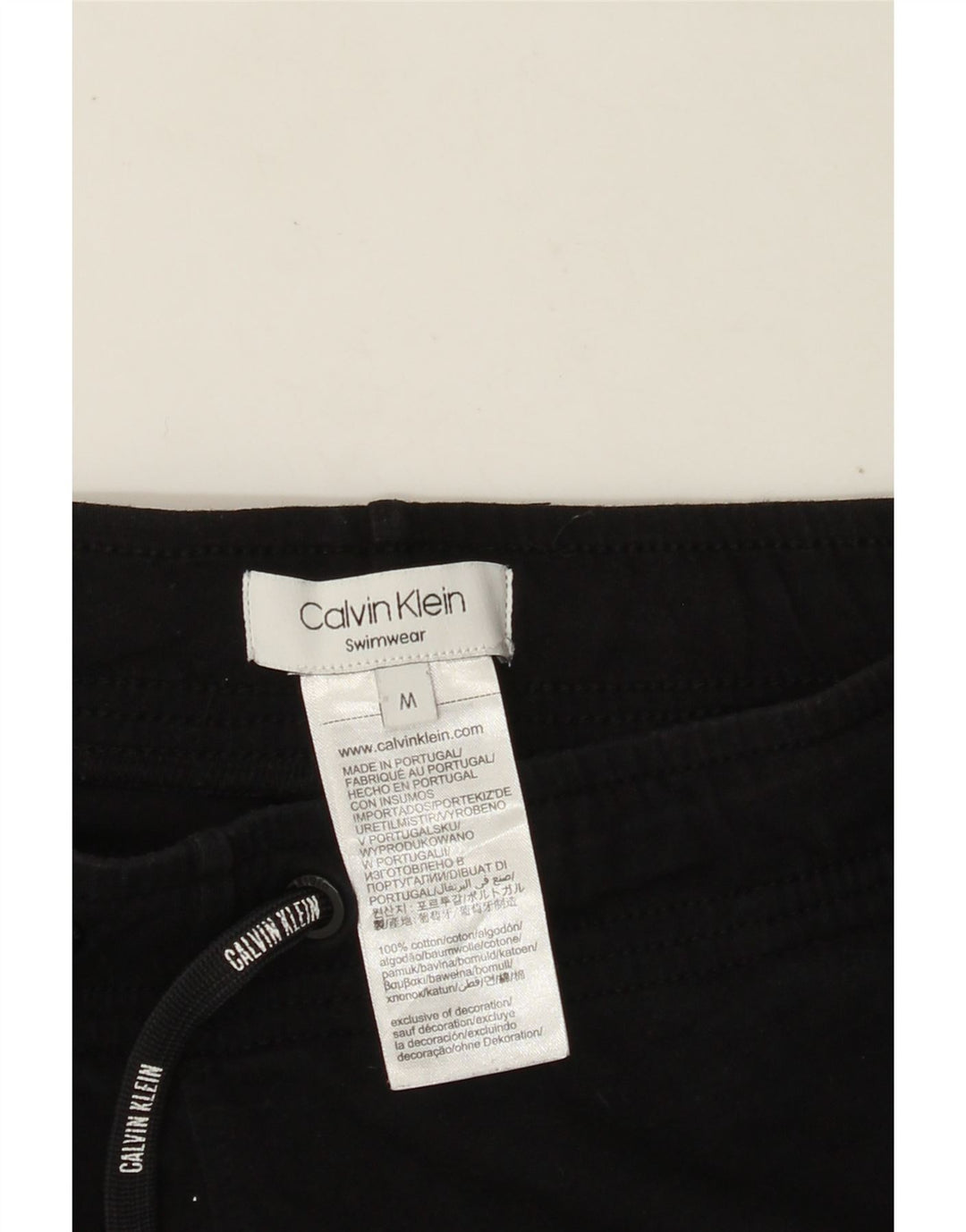CALVIN KLEIN Herren Badeshorts mit Grafik, Mittelschwarz, Baumwolle