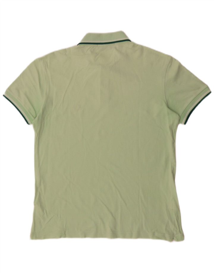 Leichtes und dehnbares Herren-Poloshirt aus mittelgrüner Baumwolle von Fred Perry