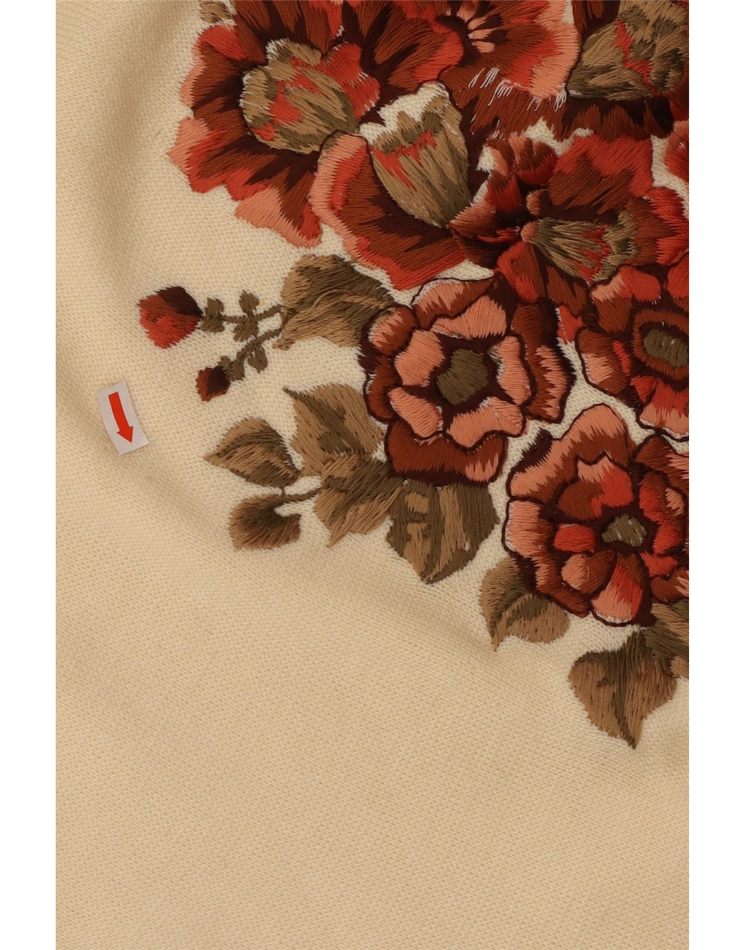 PANCALDI & B Damen-Pullover mit Rundhalsausschnitt, Gr. 16, groß, gebrochenes Weiß mit Blumenmuster