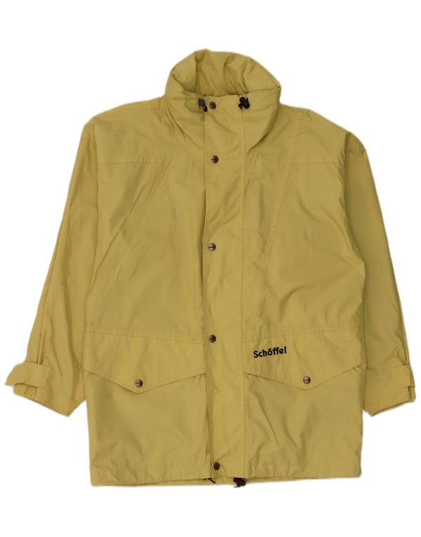 Schöffel Mens Hooded Loose Fit Rain Jacket UK 36 Small Yellow Polyester