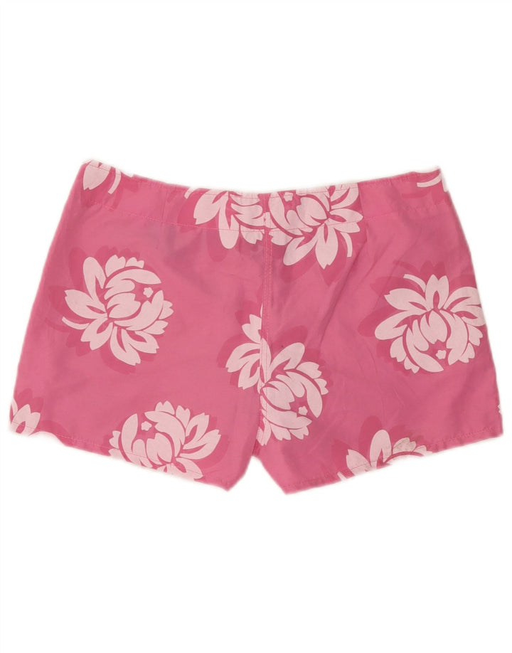 Fila Damen Badeshorts UK 12 Medium Pink Floral Polyamid