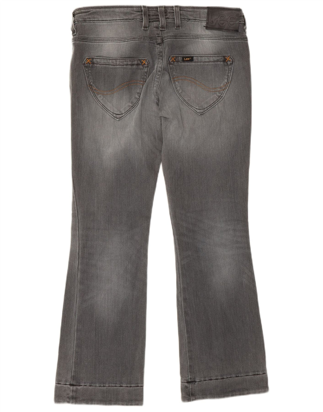 LEE Damen Bliss Crop Bootcut Jeans W29 L28 Graue Baumwolle