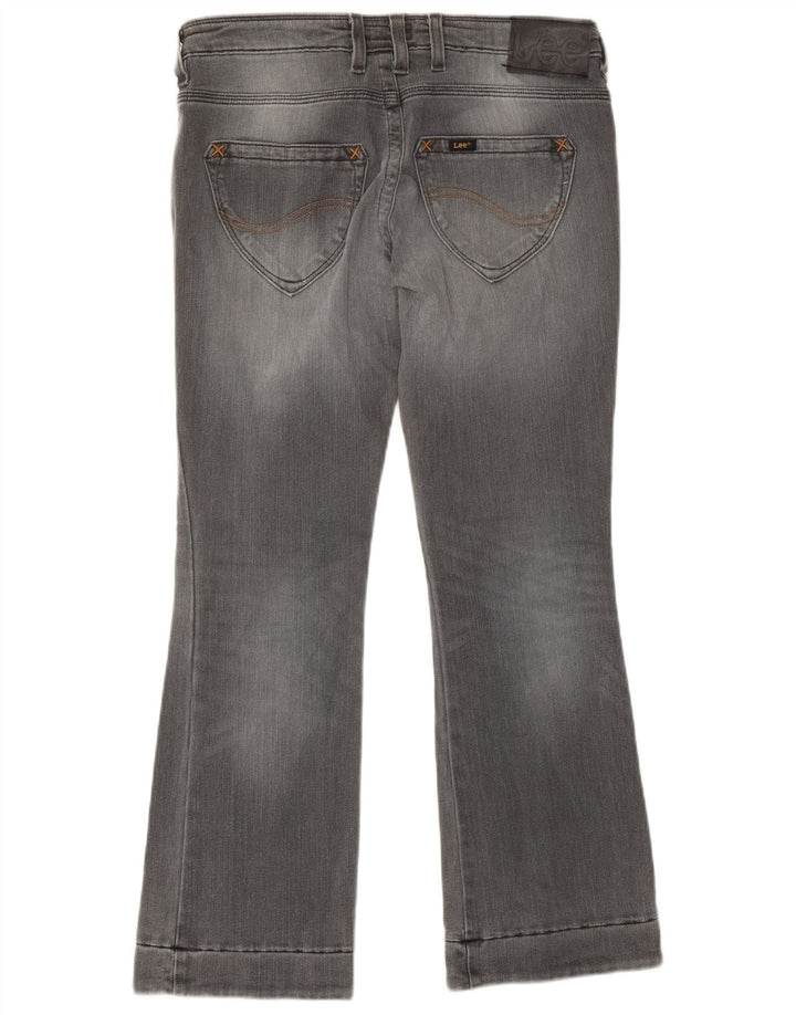 LEE Damen Bliss Crop Bootcut Jeans W29 L28 Graue Baumwolle