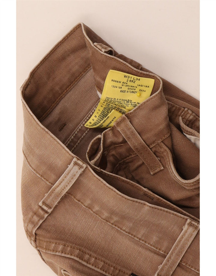 Wrangler Herren Slim Jeans W31 L34 Braune Baumwolle