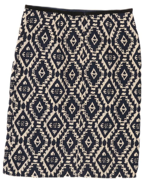 Gerader Rock für Damen von Marks & Spencer UK 12 Medium 30 Marineblau Geometrisch