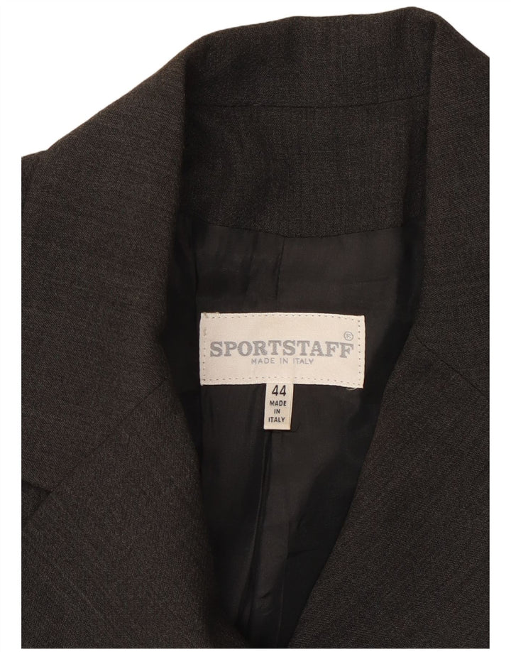 SPORTSTAFF Zweireihiger Damen-Blazer IT 44 aus mittelgrauer Wolle