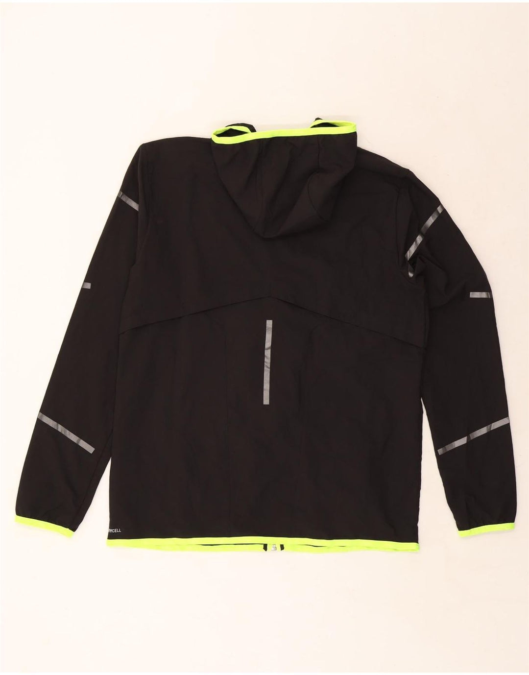 Puma Herren-Regenjacke mit Kapuze, UK 40, großes schwarzes Nylon