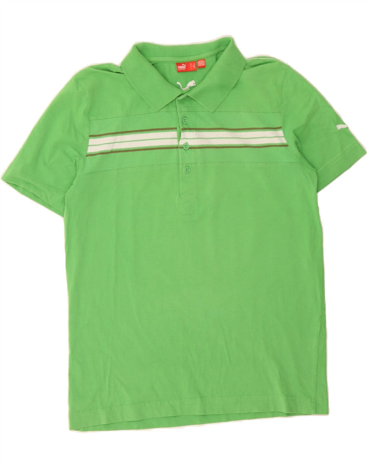 PUMA Mens Polo Shirt Medium Green Vintage Puma and Second-Hand Puma from Messina Hembry 
