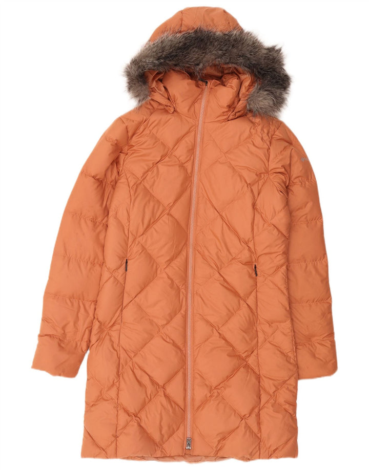 Columbia Wattierter Damenmantel mit Kapuze, UK 14, Mittelorange, Polyester