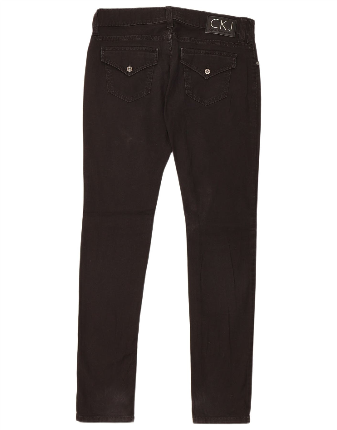 Calvin Klein Damen Slim Jeans W30 L31 Schwarze Baumwolle