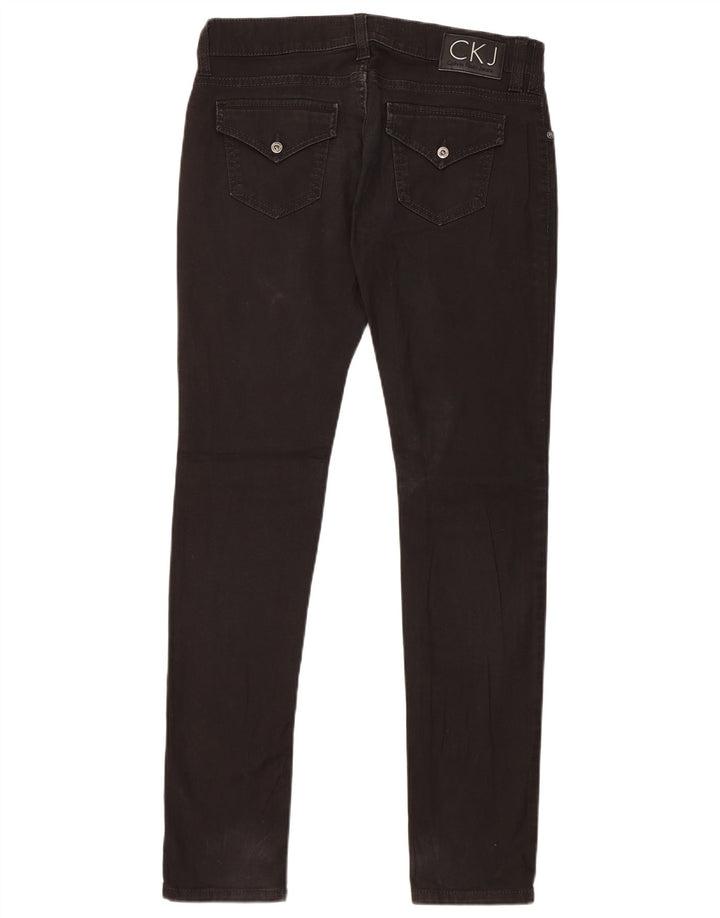 Calvin Klein Damen Slim Jeans W30 L31 Schwarze Baumwolle