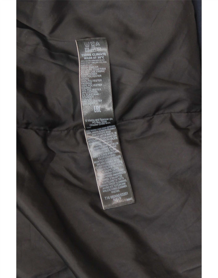 Marks & Spencer Herren Wattierte Jacke UK 38 Mittel Marineblau Farbblock