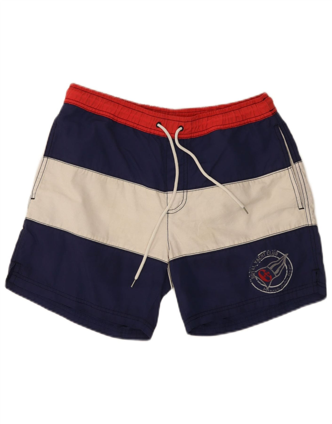 CONTE OF FLORENCE Herren-Badeshorts, mittelgroß, Marineblau, Farbblock