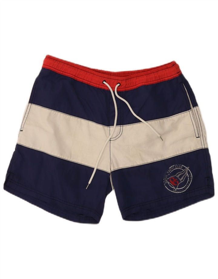 CONTE OF FLORENCE Herren-Badeshorts, mittelgroß, Marineblau, Farbblock