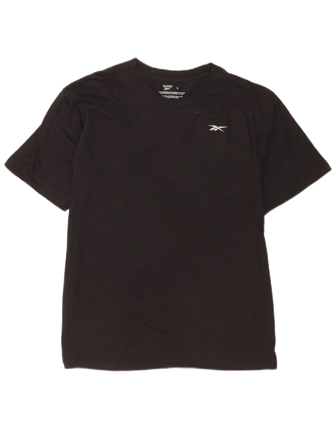Reebok Herren T-Shirt Top Large Schwarz Baumwolle