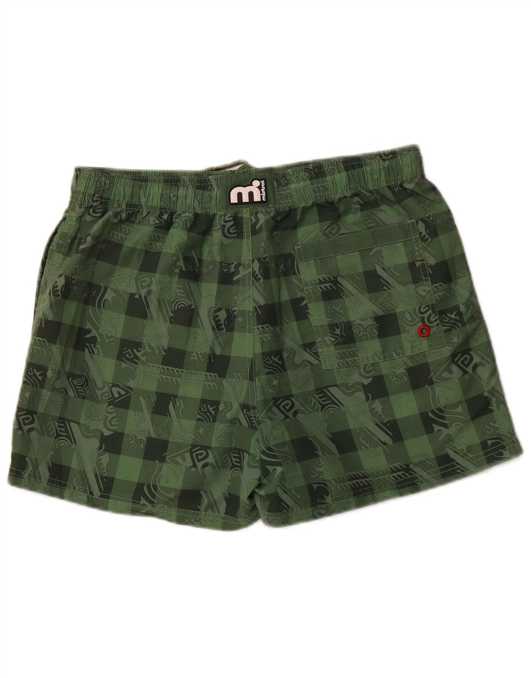 MISTRAL Herren-Badeshorts mit Grafik, groß, grünes Polyester