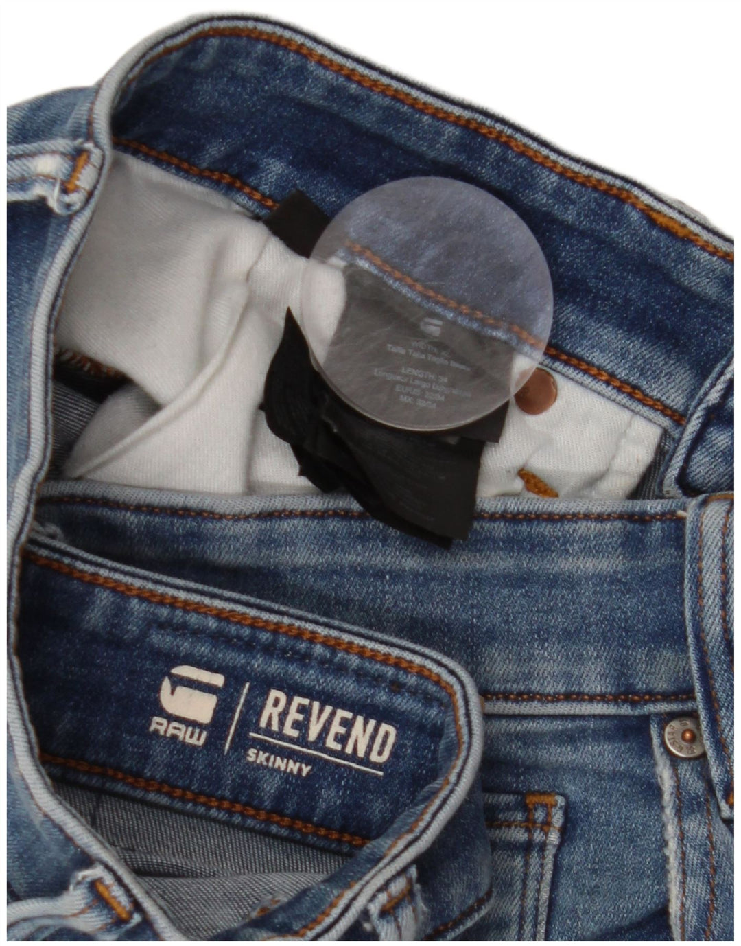 G-STAR Herren Revend Skinny Jeans W32 L34 Blaue Baumwolle