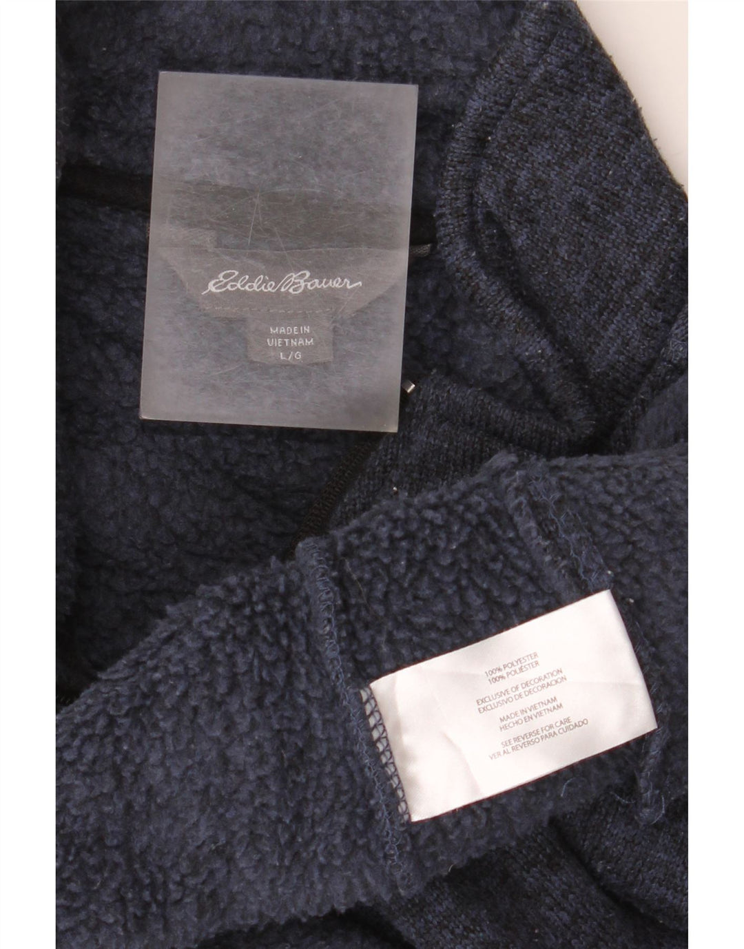 EDDIE BAUER Herren-Sweatshirt mit Reißverschluss am Hals, groß, marineblau, Polyester