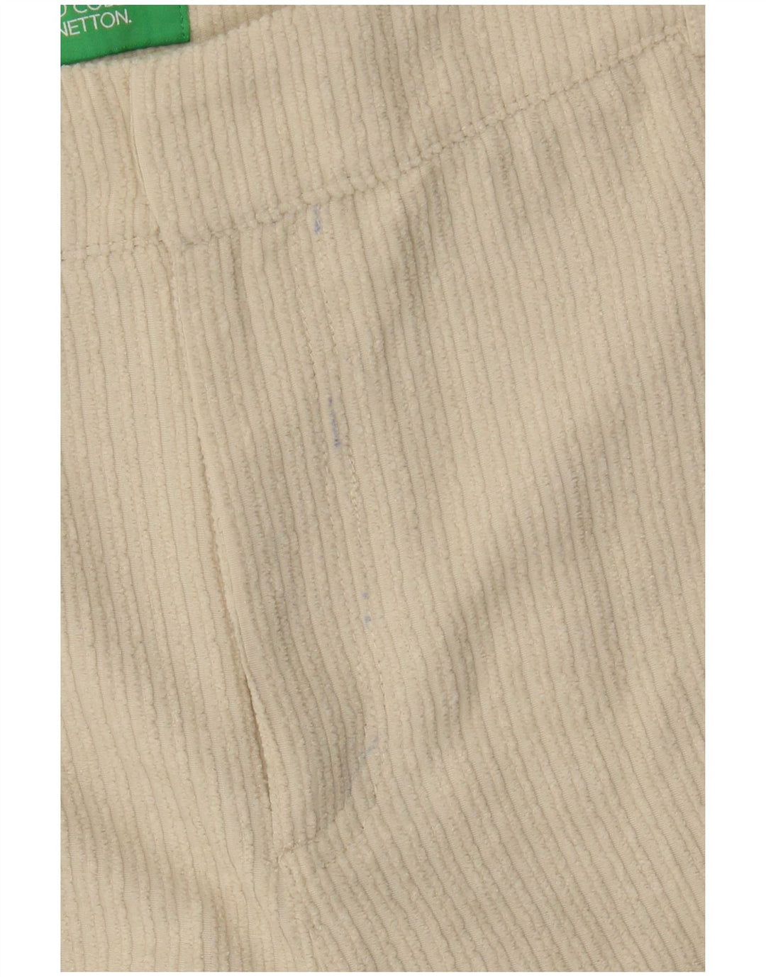 Benetton Damen Cordshorts UK 12 Medium W28 Beige Polyester
