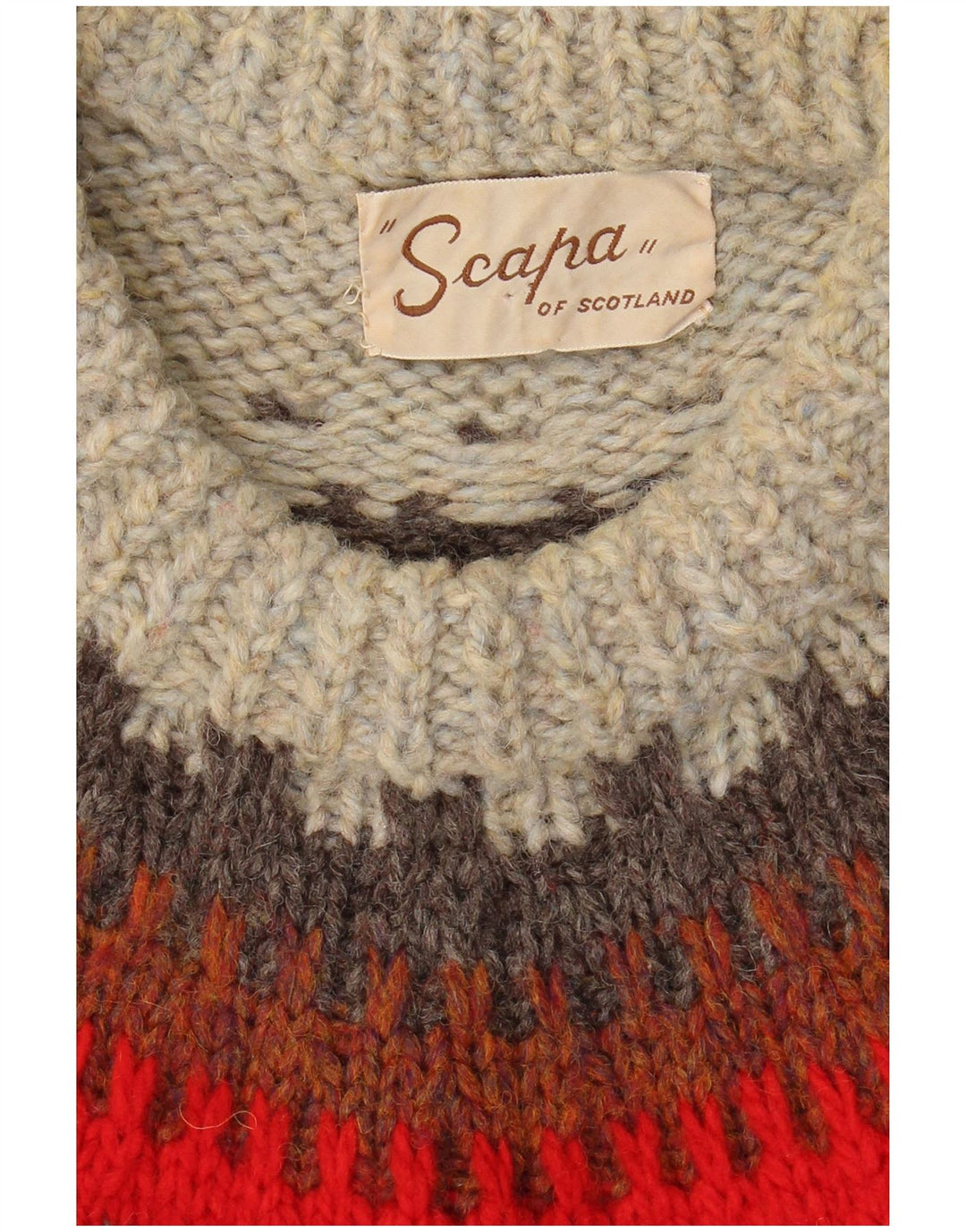 Scapa Damen-Pullover mit Rollkragen, Gr. 40, Grau, Fair-Isle-Stil