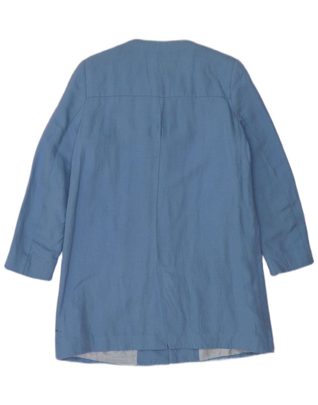 Zara Damen Mantel UK 12 Mittelblaue Baumwolle