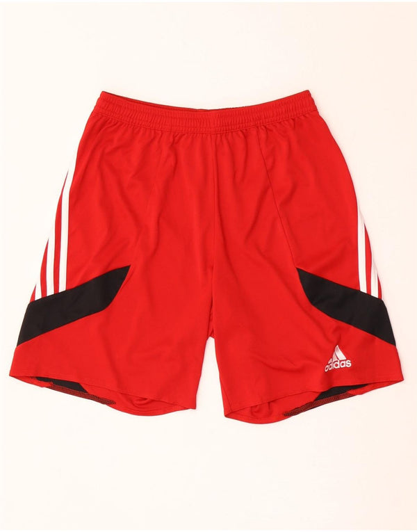 Adidas Herren Climalite Sport Shorts Small Rot Colourblock Polyester