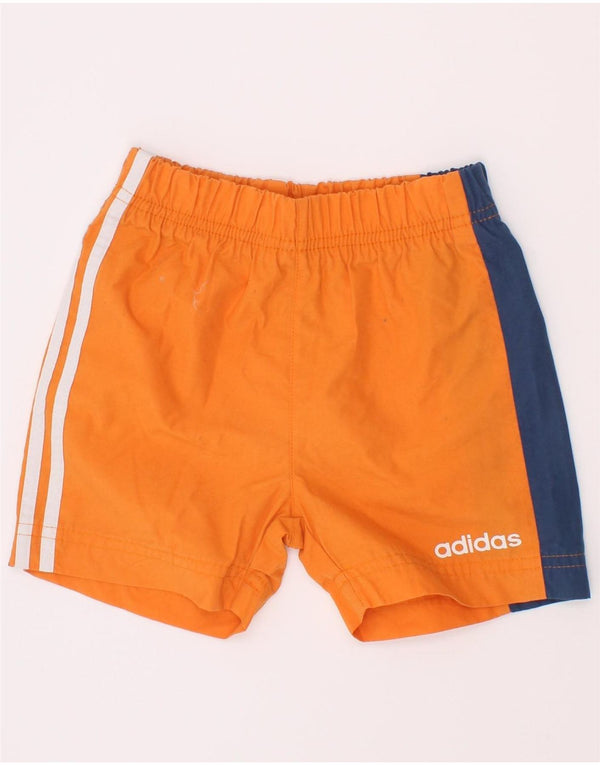 Adidas Baby-Jungen-Sportshorts mit Grafik, 6–9 Monate, Orange, Farbblock