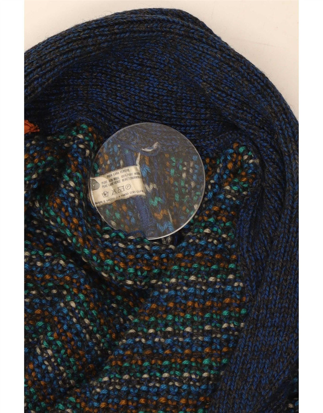 Missoni Herren-Strickjacke, mittelgroß, mehrfarbig, gestreift, Wolle